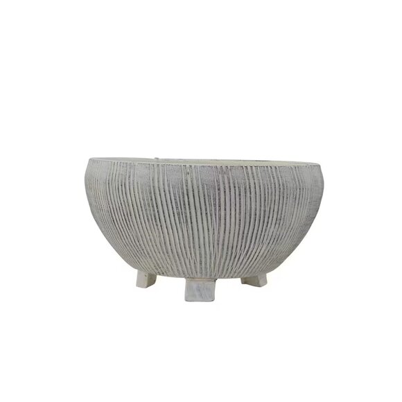 Creative Co-Op Other - Creative Co-Op 8.25" Small Distressed Cream Footed Terracotta Planter/NWT